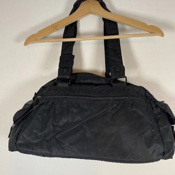 EPOL CREATIONS Women's Black Nylon Handbag Duffel Bag Medium - Picture 6 of 10